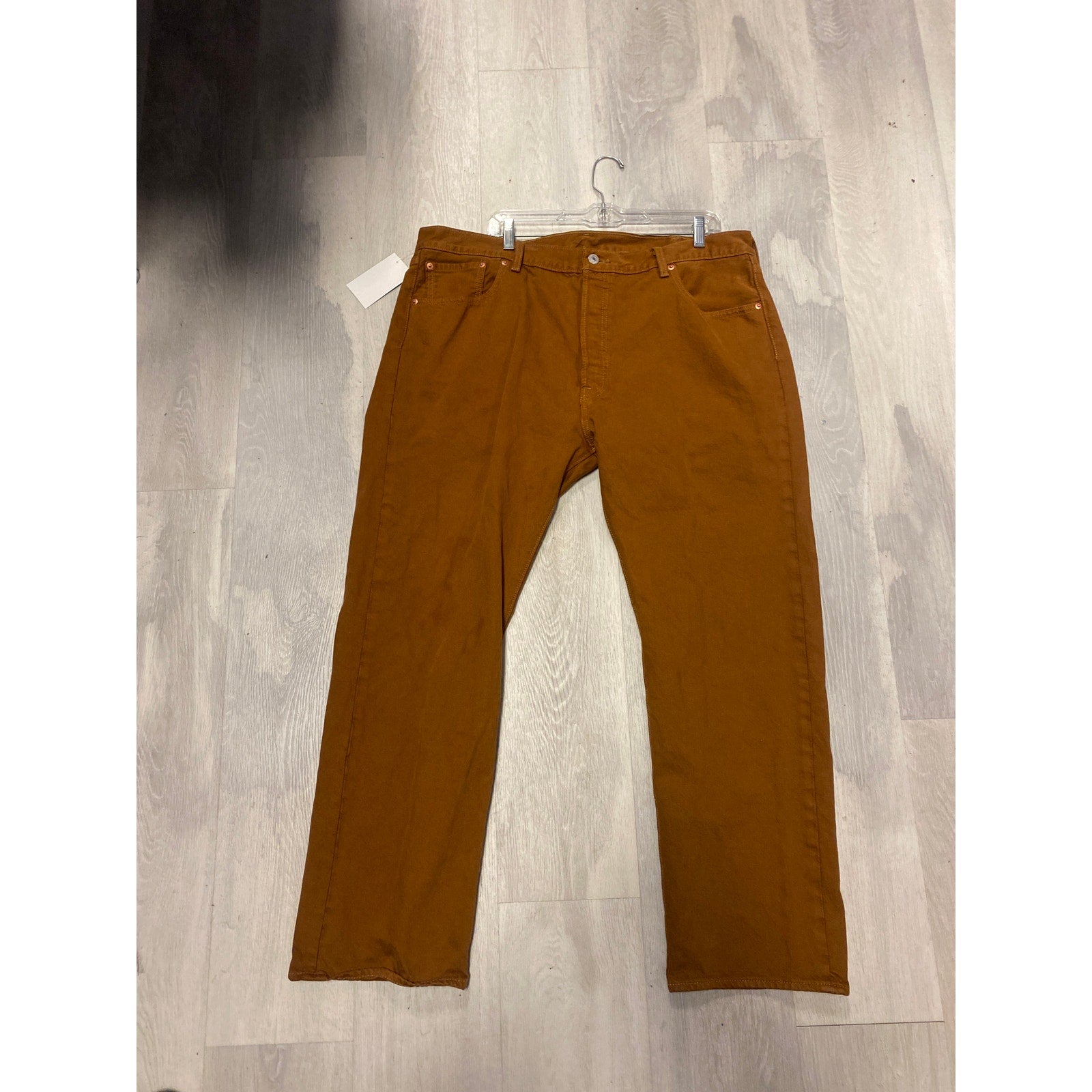 Levi’s Modern 501 Brown Denim Jeans Flat Front Straight Leg Men's Size 40/30