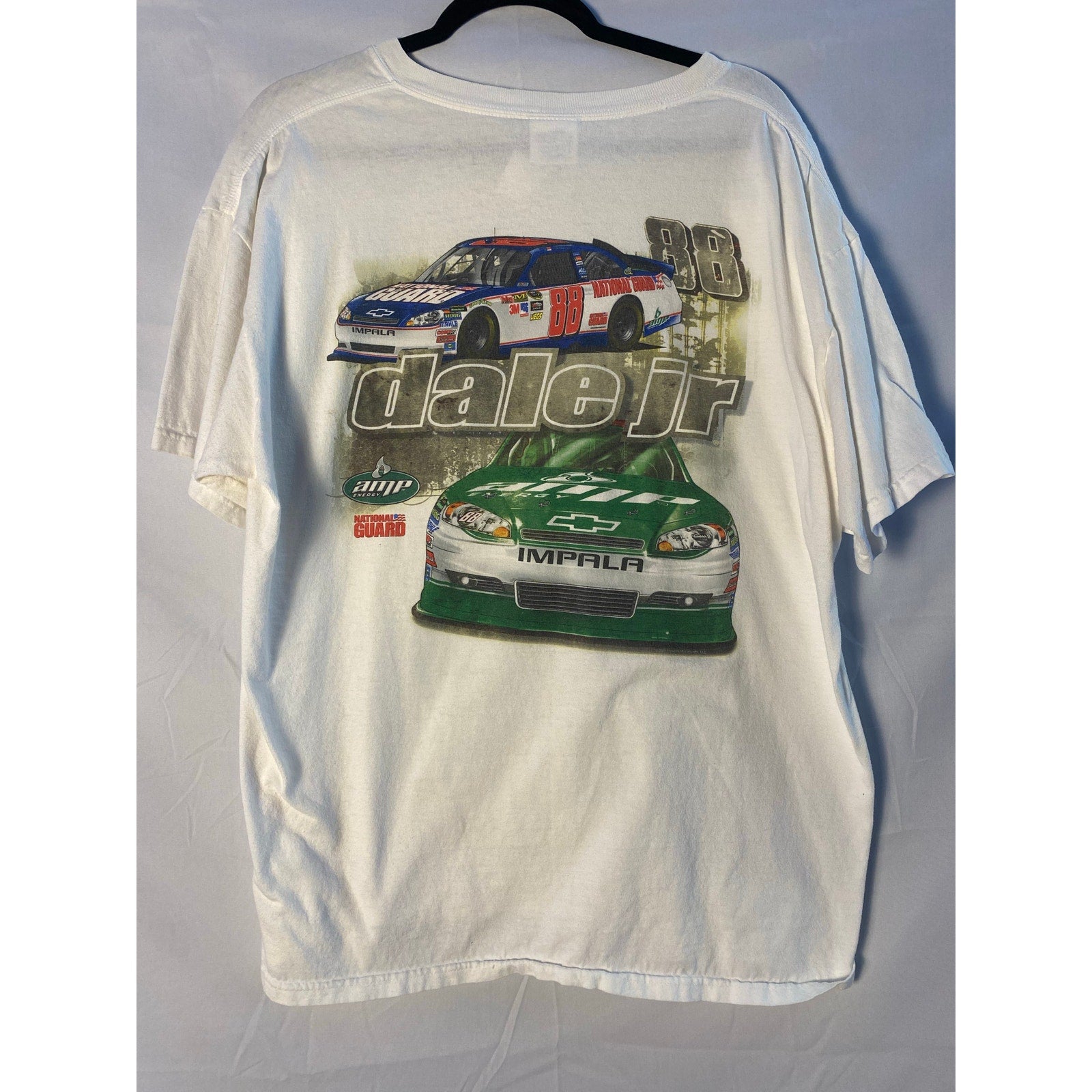 Dale Jr Hendrick Motorsports NASCAR Graphic White Shirt Men's Size XL