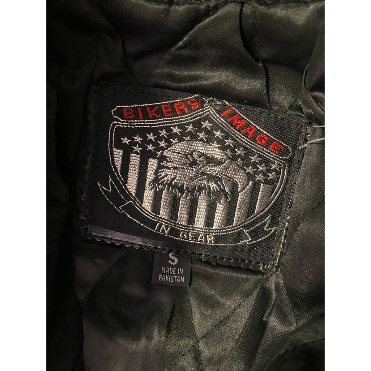 Bikers Image Genuine Black Leather Jacket w/Tassles NWT