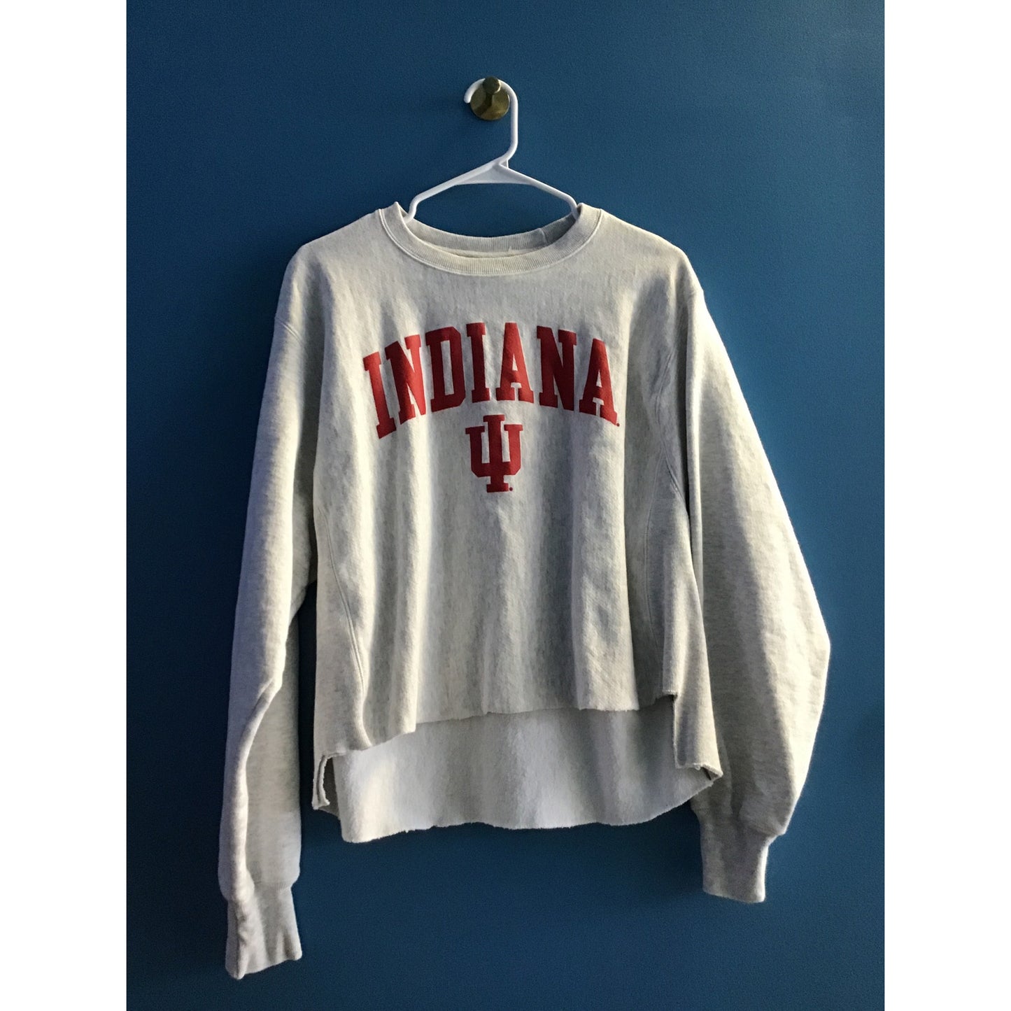 Champion Reverse Weave IU INDIANA Hoosiers Cropped Sweatshirt Women's Medium