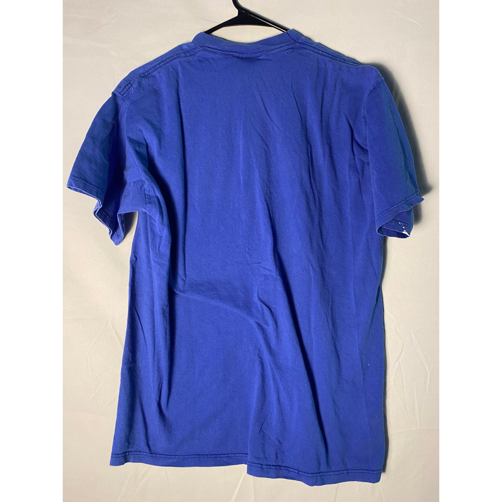 Vintage Mickey Mouse Embroidered Movie Blue T-shirt Crewneck Men's Large