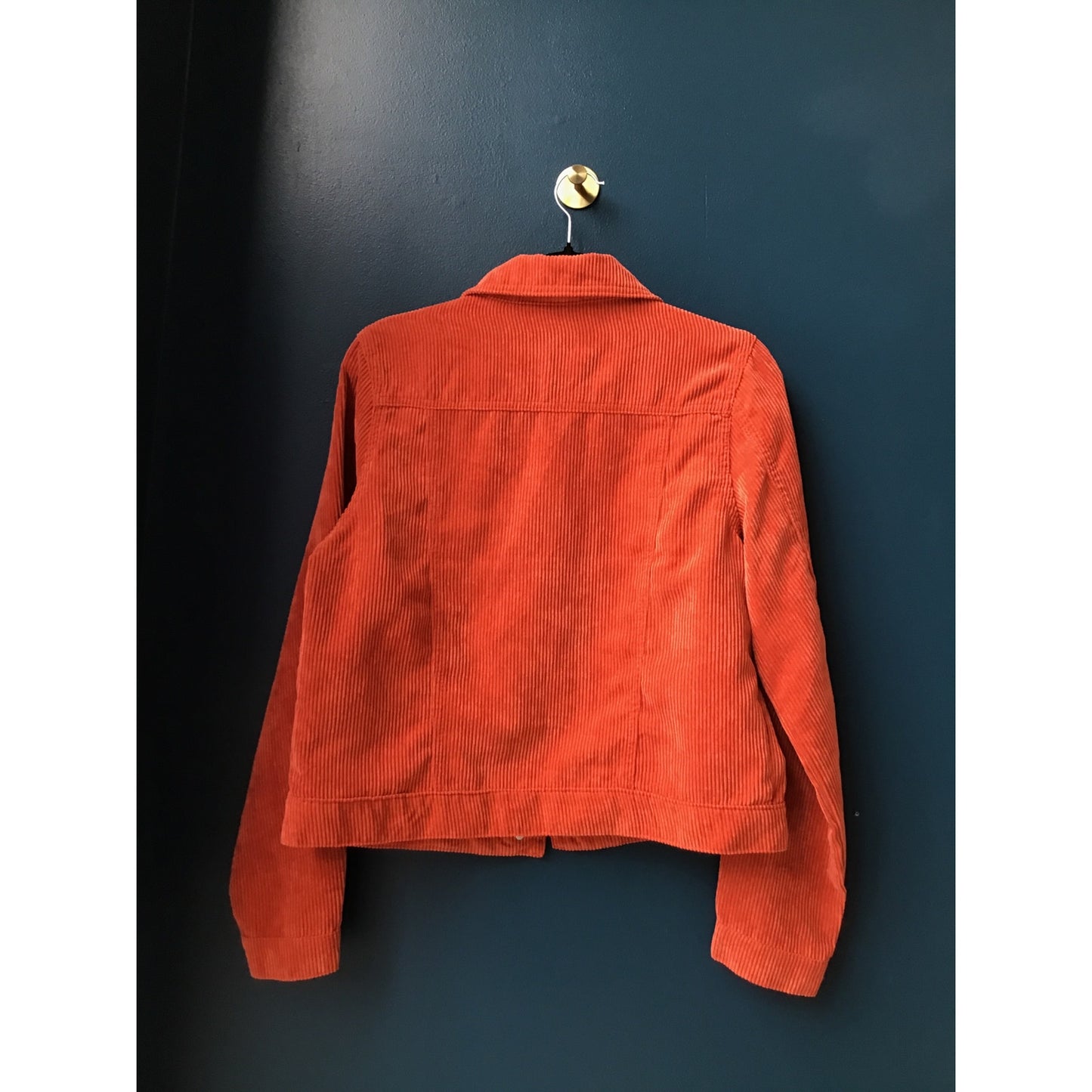Ci Sono Button Up red Corduroy Jacket Front Chest Pockets Women's Size Medium