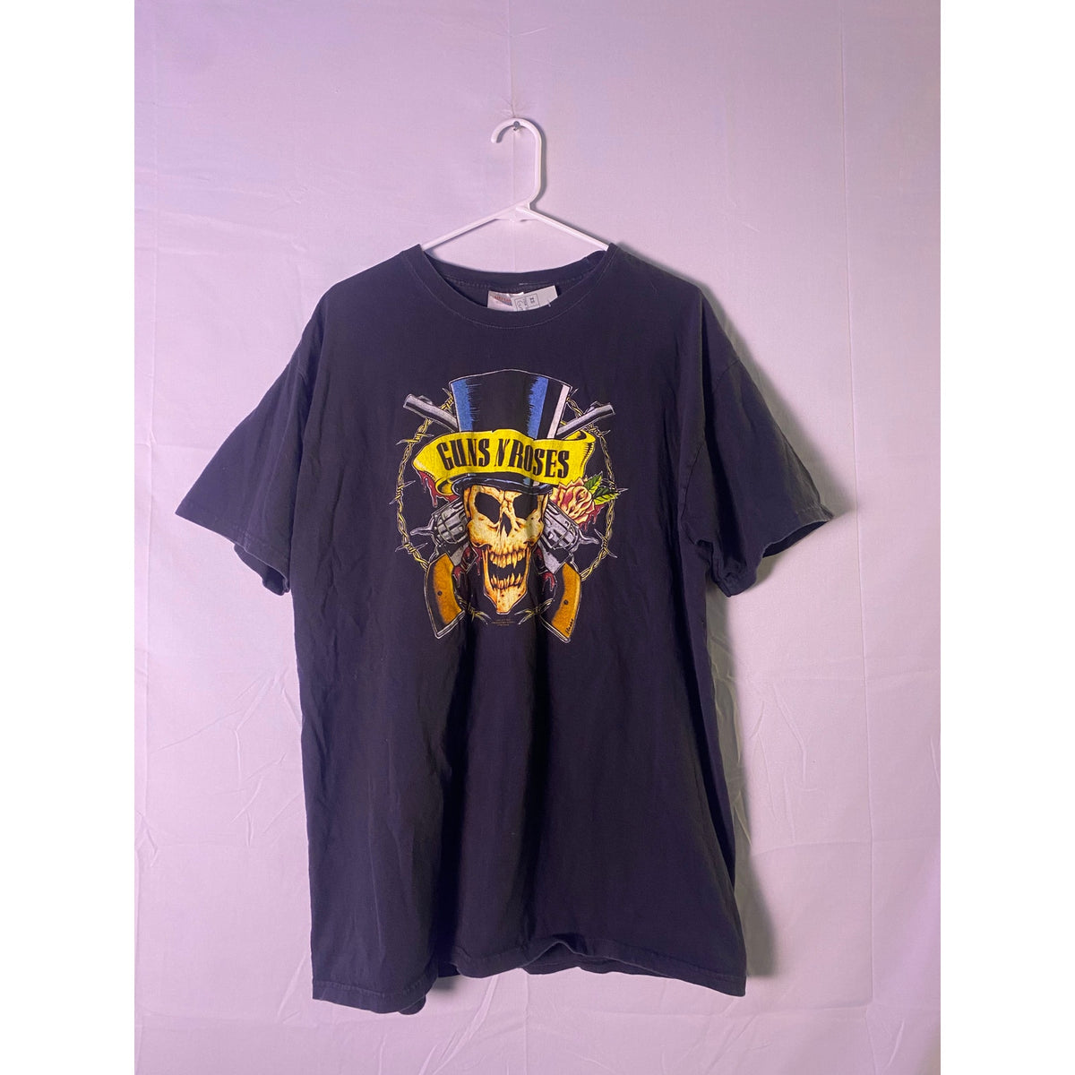 Vintage Guns N Roses Short Sleeve Crew Neck Concert Shirt Band Tee Black Medium