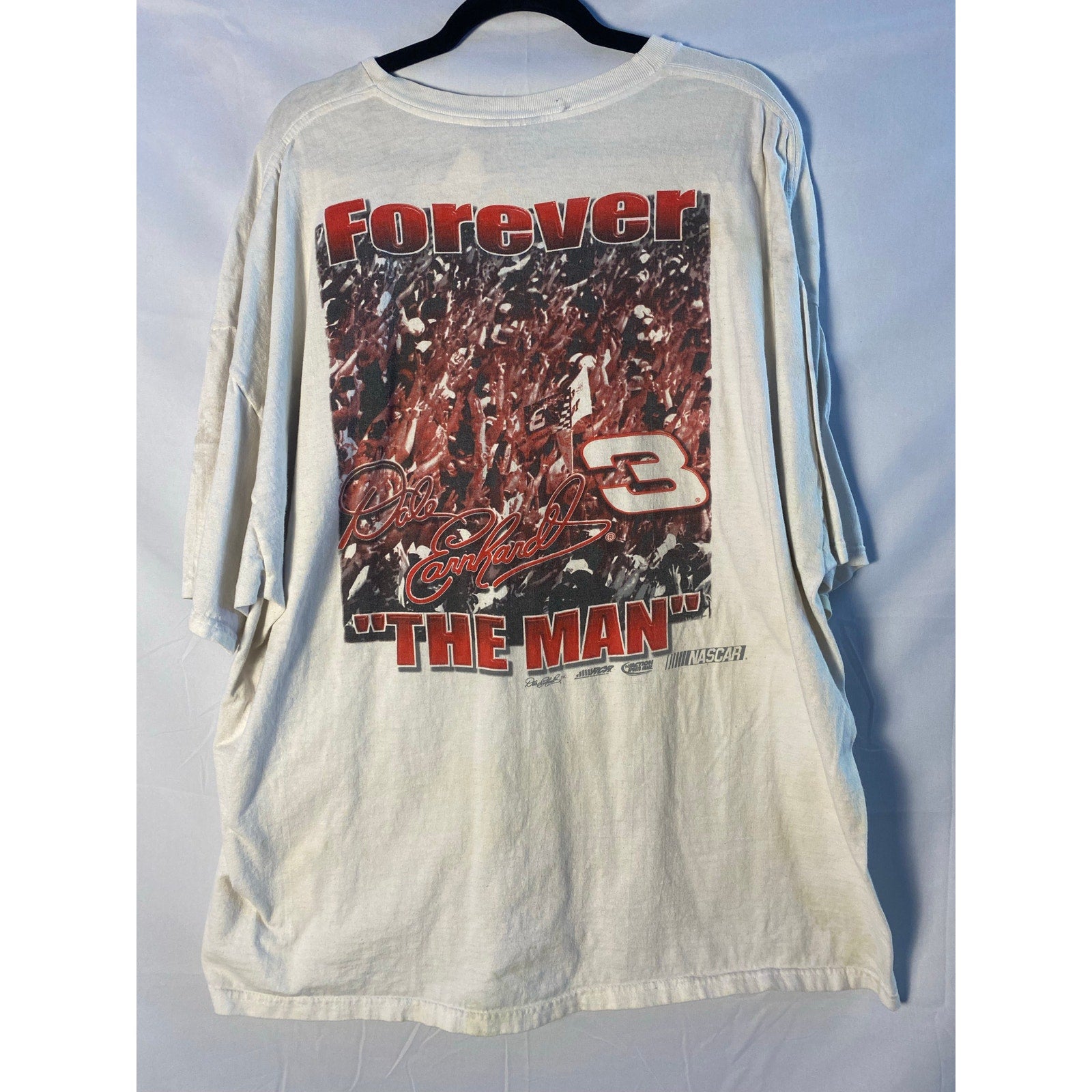 Chase Authentics Lap 3 Forever The Man Racing Graphic Print White Shirt Mens 2XL