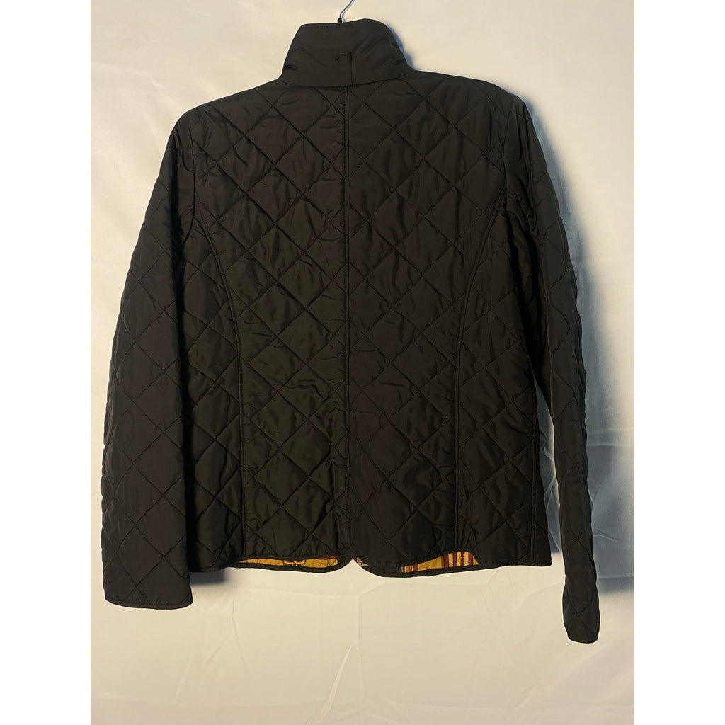 Black Quilted Polo Coat