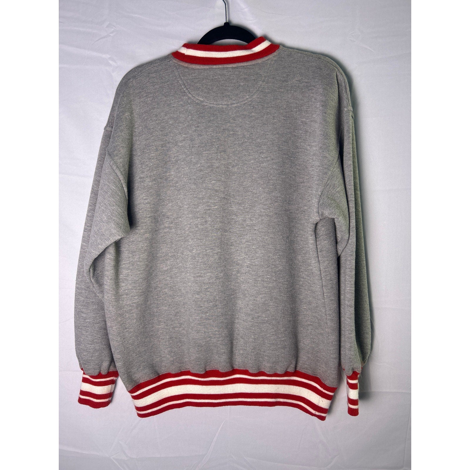 Vintage Crable Sportswear INDIANA Crew Neck Gray Red Varsity Sweatshirt Medium