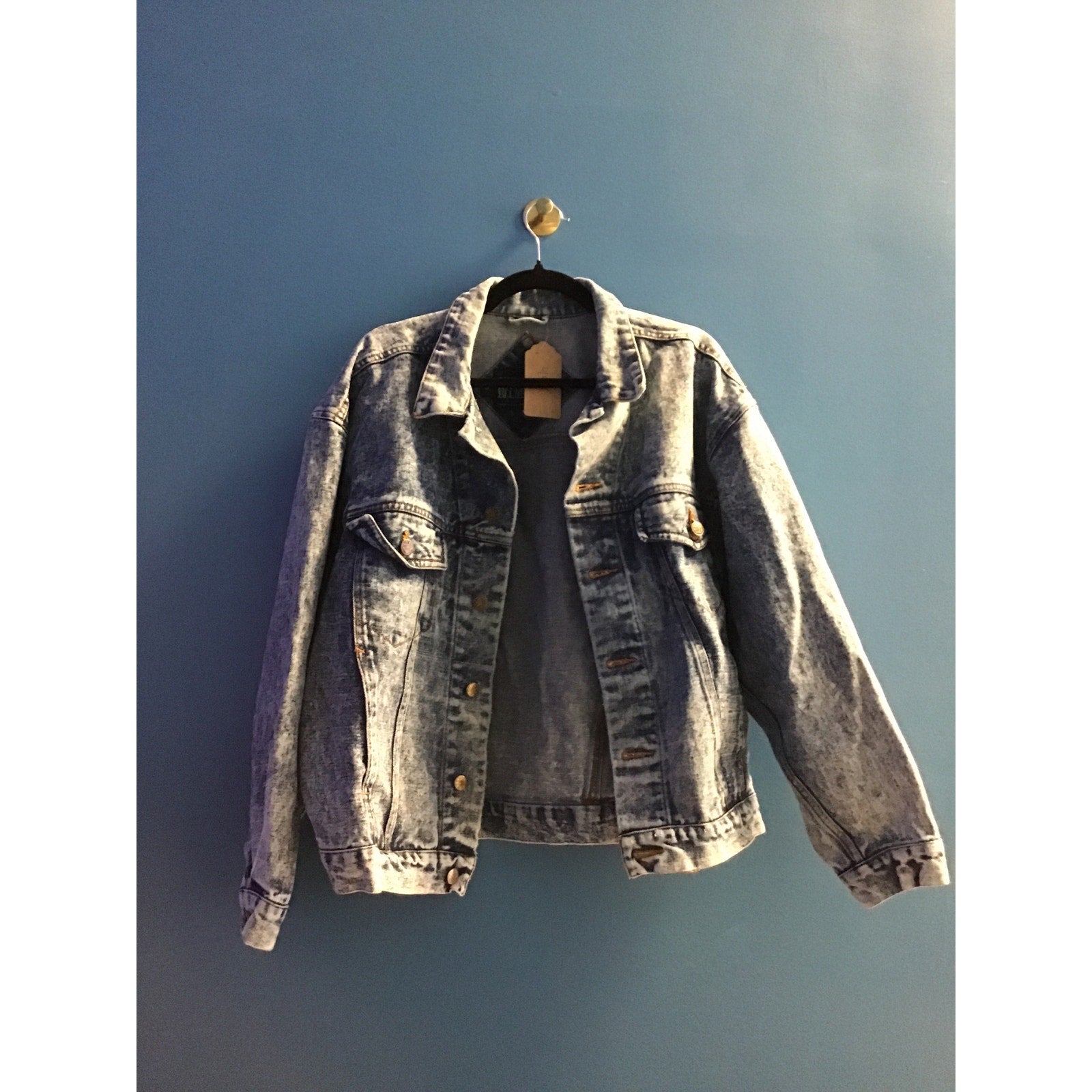 Vintage Canyon River Blues Button Up Jean Jacket Acid Wash Men's Size Medium