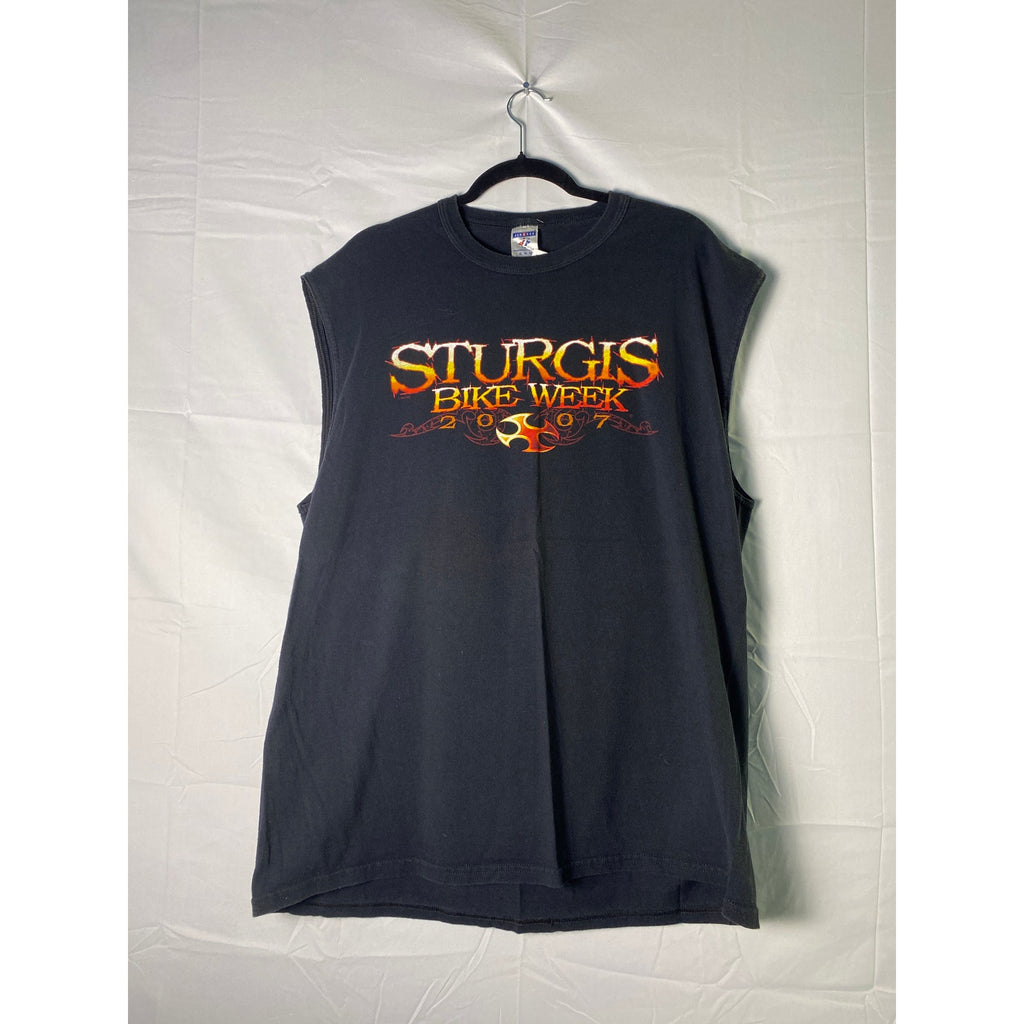 JERZEES STURGIS Bike Week 2007 Black Tank Shirt Men's Size XL