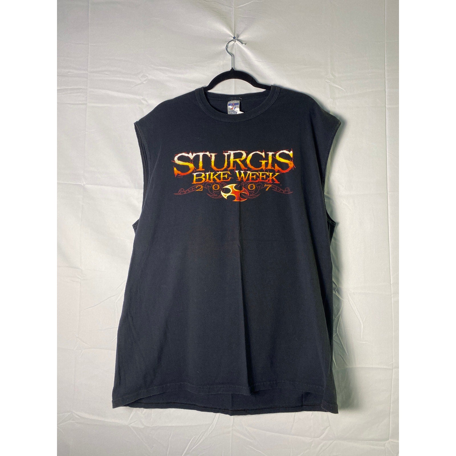 JERZEES STURGIS Bike Week 2007 Black Tank Shirt Men's Size XL