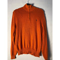 Vintage Polo by Ralph Lauren Orange Polo Sweater Quarter Zip Pullover Medium