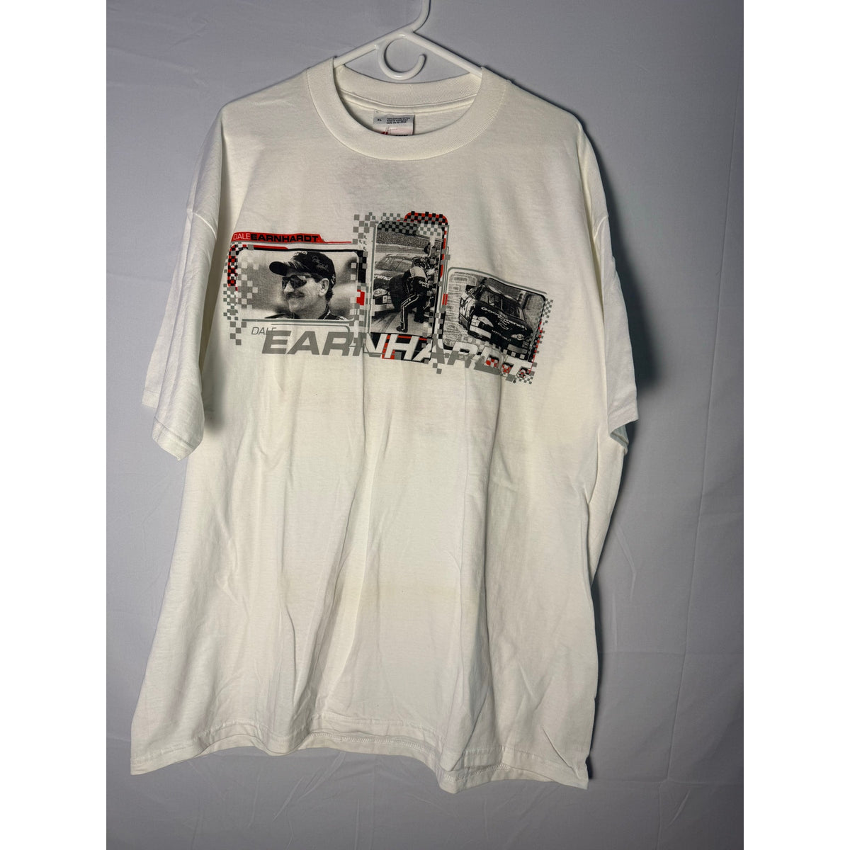 Competitors View Dale Earnhardt NASCAR Winston Cup Series Print White Shirt XL