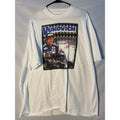 Hanes Vukovich White Racing Graphic Print Shirt Men's Size 2XL Crewneck