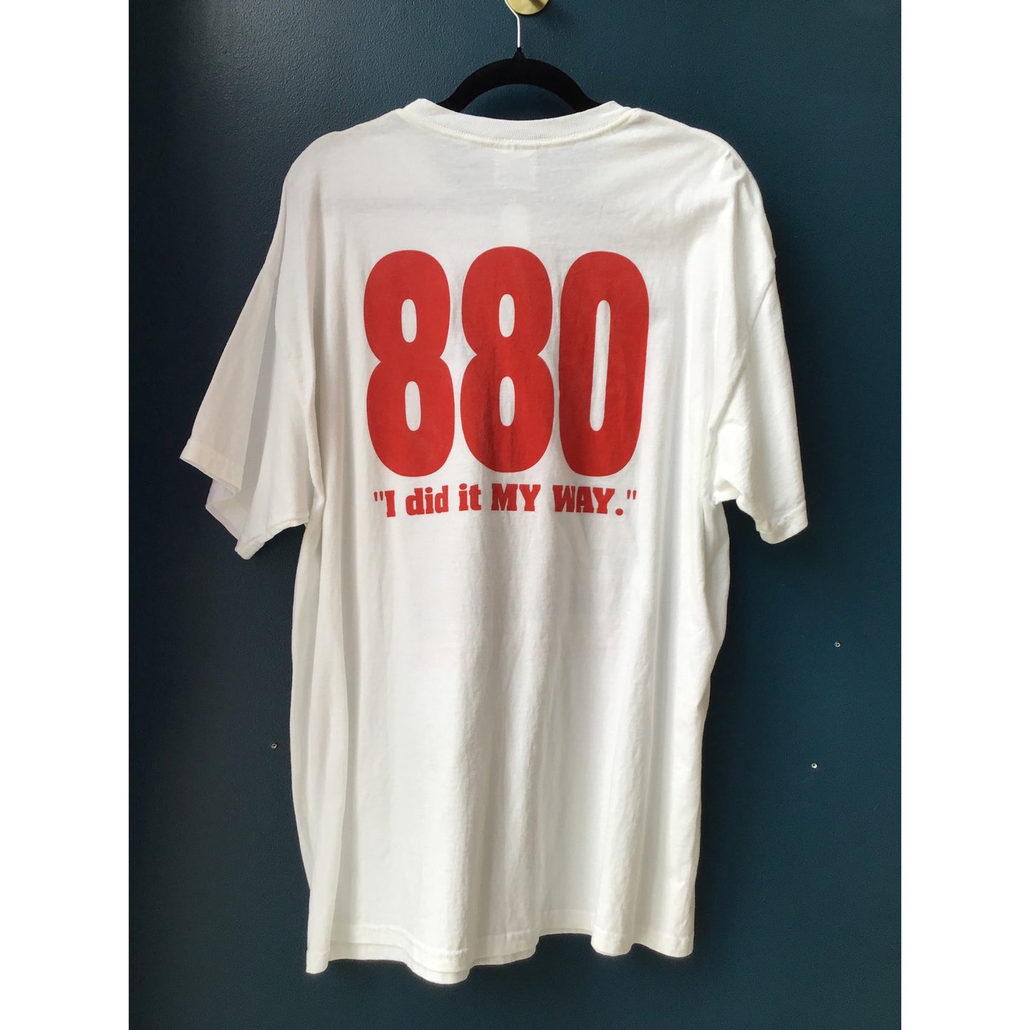 Hanes BOB KNIGHT'S 88' VICTORY 880 I did it my way White T-shirt Men's Size XL