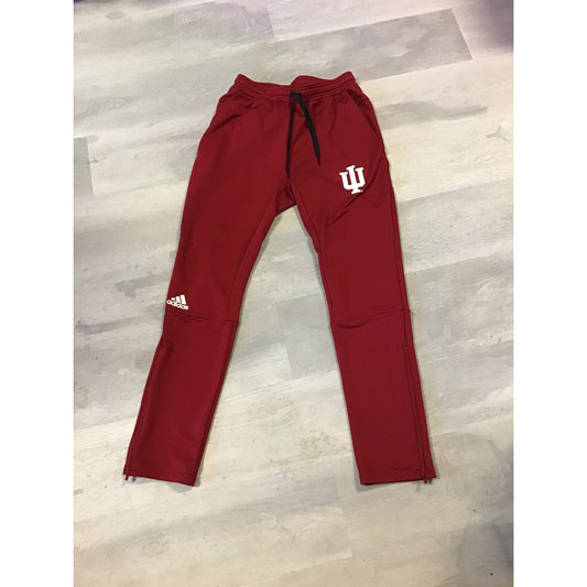 Adidas IU Indiana Hoosiers Logo Zip Ankle Sweatpants Red Women's Size Small