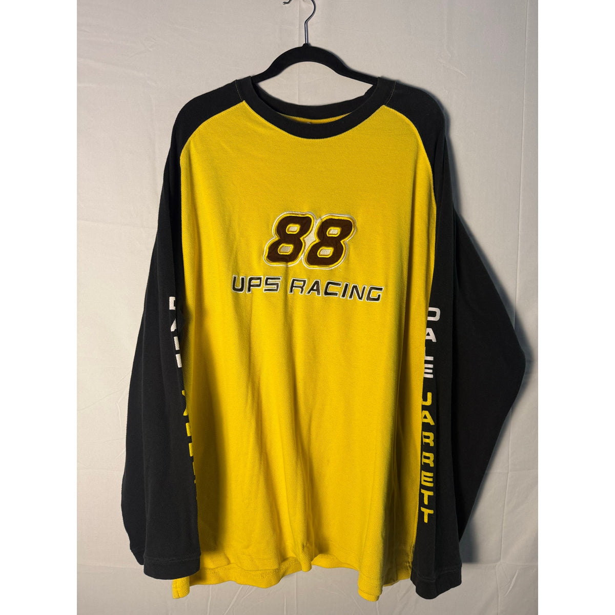Winner's Circle Dale Jarrett 88 UPS Racing Jersey Yellow Black Long Sleeve 2XL