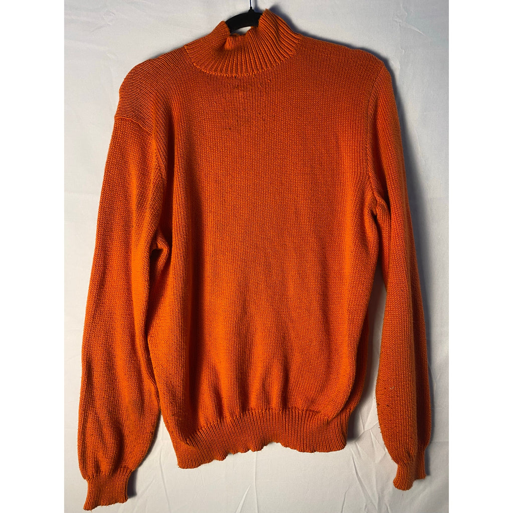 Vintage Polo by Ralph Lauren Orange Polo Sweater Quarter Zip Pullover Medium