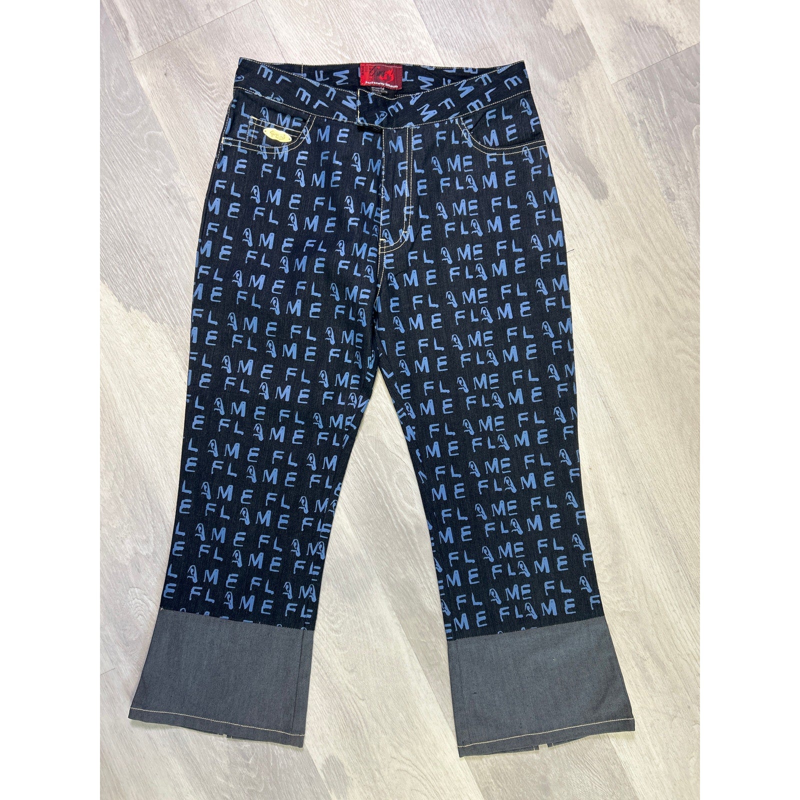 Vintage Johnny Blaze Capri Flare Pants Flare Slit Pants Women’s Size 7/8
