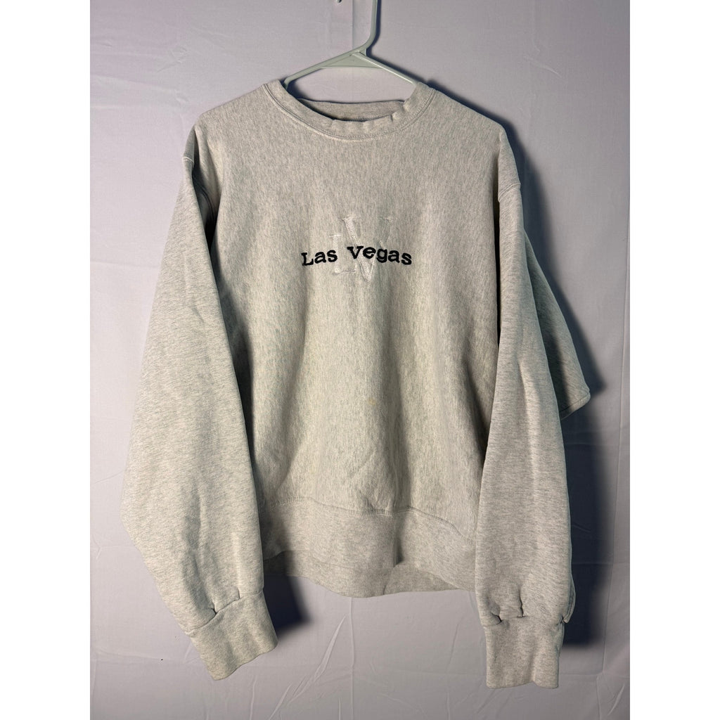 Fruit of the Loom Las Vegas Embroidered Gray Crewneck Sweatshirt Women's Size XL