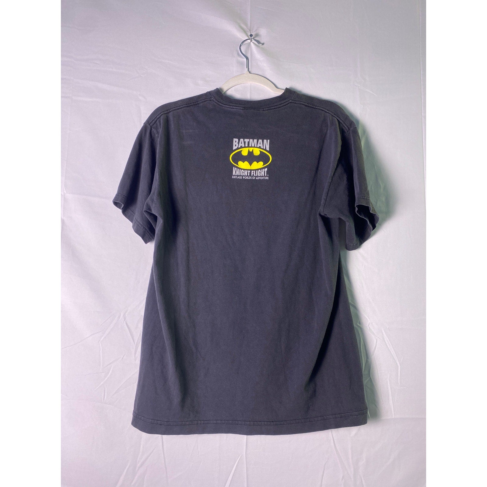 Six Flags Batman Tee Black T-shirt Men's Size Medium