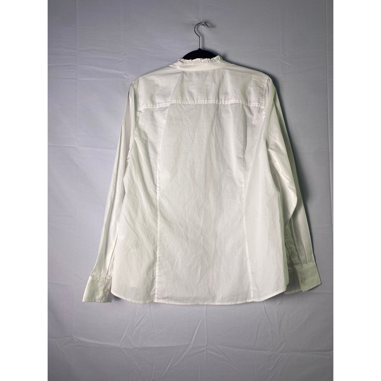 J.Crew White Cotton Poplin Shirt with Jewel Buttons Long Sleeve Women's Plus XXL