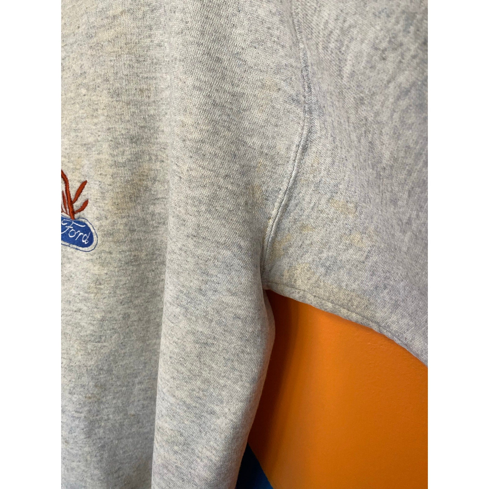 Funny Vintage Crew Neck Gray Heavyweight Chevy Sweatshirt Men's Size Medium