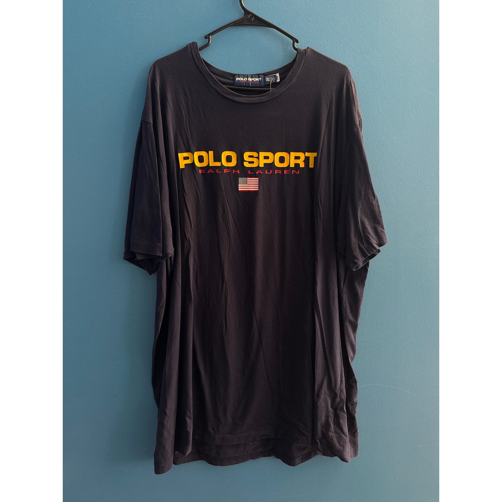 Polo Sport by Ralph Lauren Logo Print Black Shirt Men's Size 2XL Tall