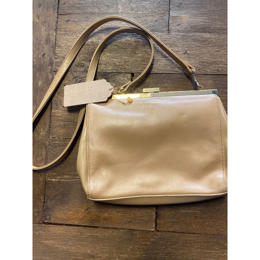 Charter Club Tan Purse Leather Hobo Shoulder Bag Handbag Satchel
