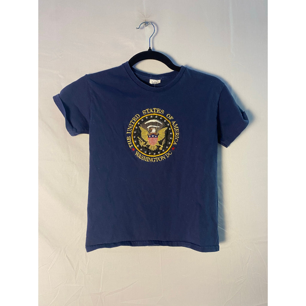 Great Seal of the United States Washington, DC Embroidered Navy Blue Baby Tee XS