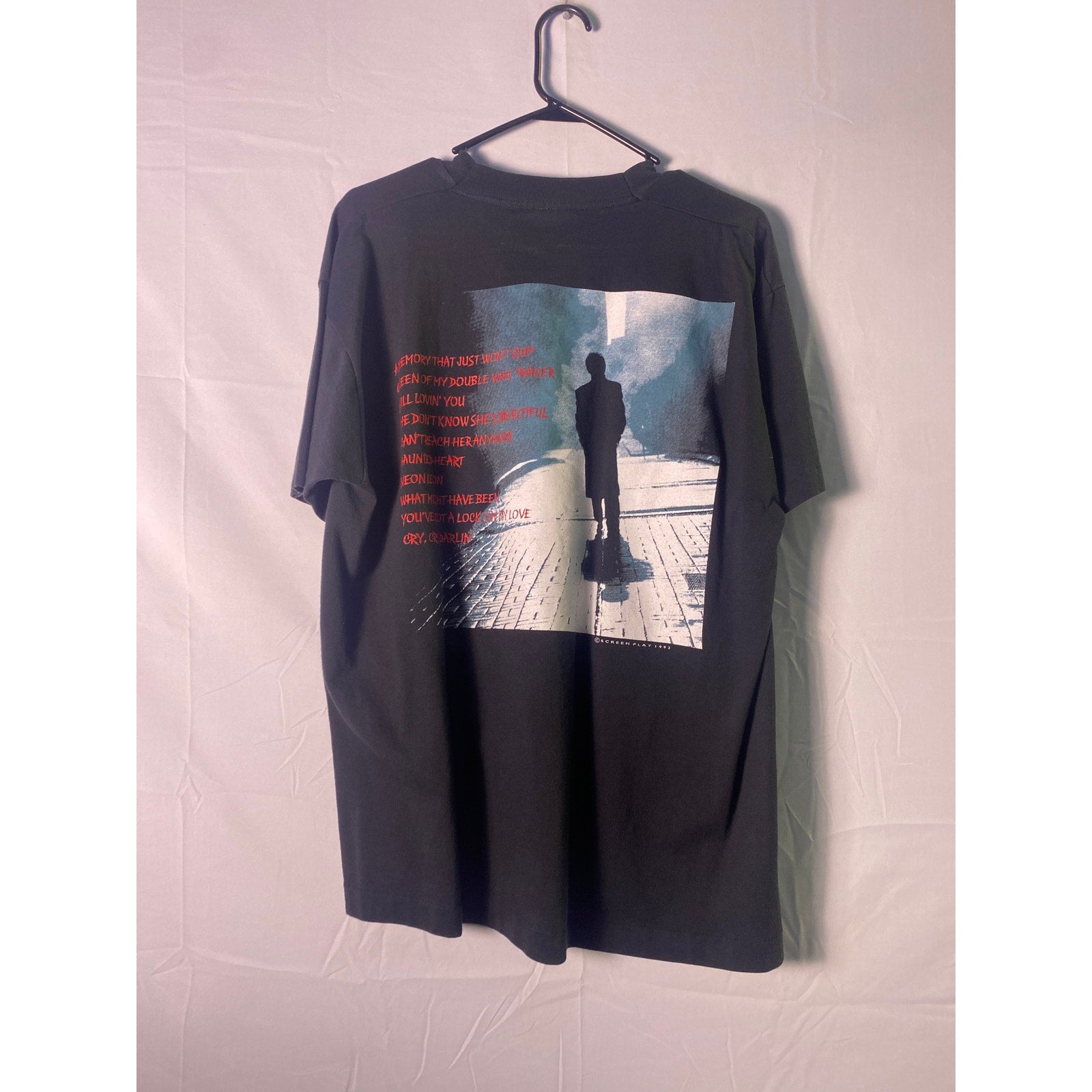 Fruit of the Loom Sammy Kershaw Graphic Print Black Shirt Men's Size XL