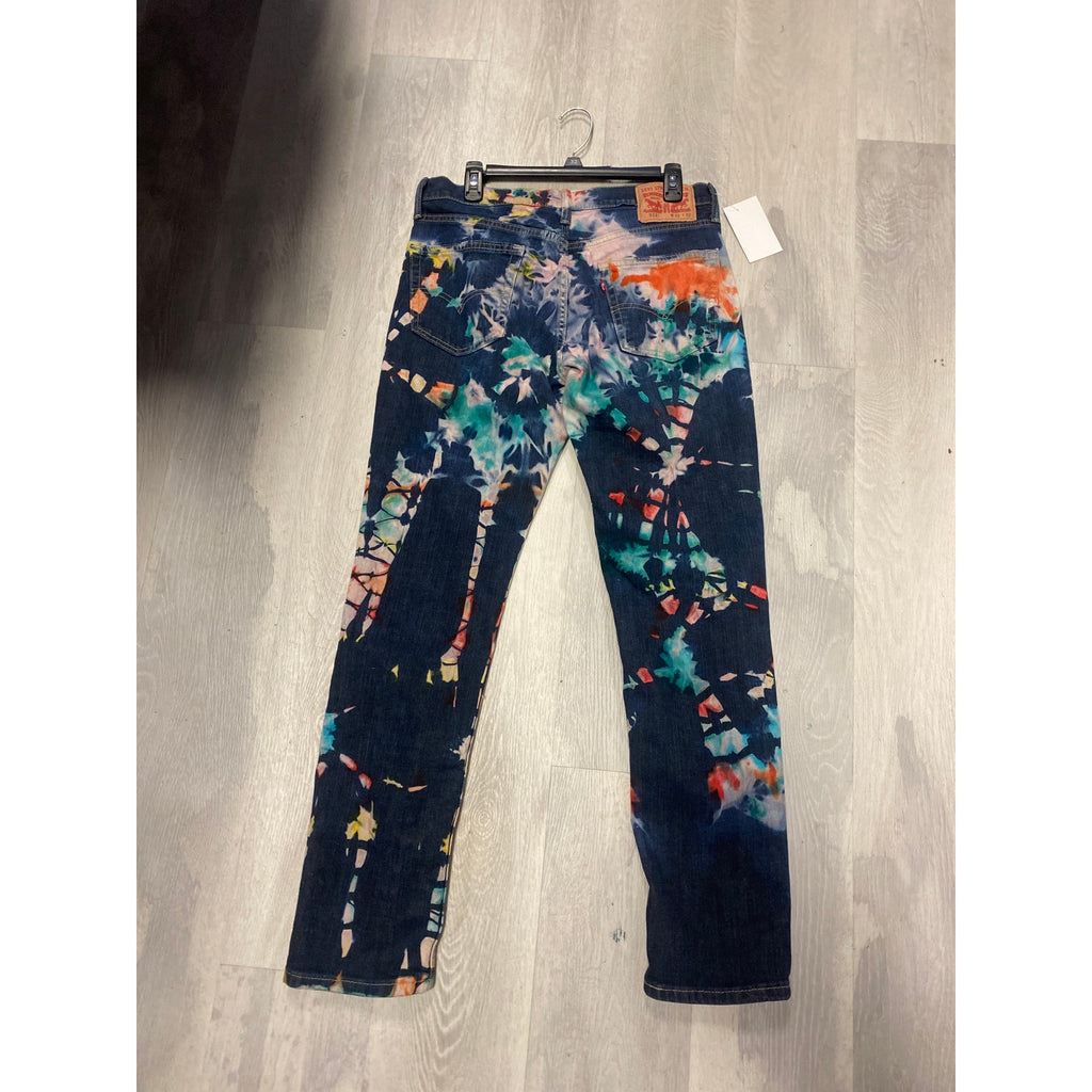 Levi’s 511 Tie Dye Skinny Jeans Men's Size 33/32 Low Rise Pockets Casual Outdoor