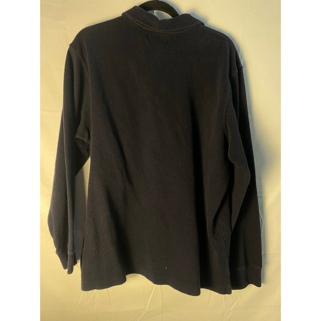 Vintage Polo by Ralph Lauren Navy Blue Polo Sweater Quarter Zip Pullover XL