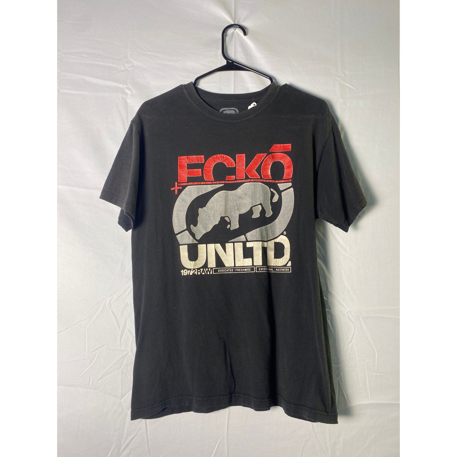 Ecko Unltd The Rhino Remains Short Sleeve Black T-shirt Men's Size Medium