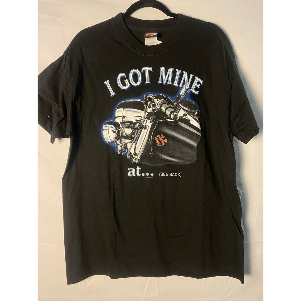 Harley Davidson I got mine at.. INDYWEST Plaindfield, IN Black Graphic Shirt M/L