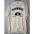 Hawaii Nautical Travel Tourist Vacation Graphic Print White Shirt Men's Size XL