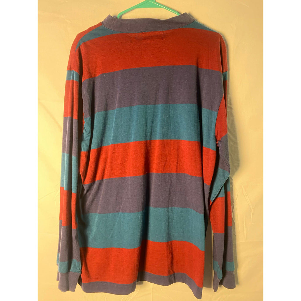 St John’s Bay Multicolor Striped Crewneck Long Sleeve Shirt Men's Size XL