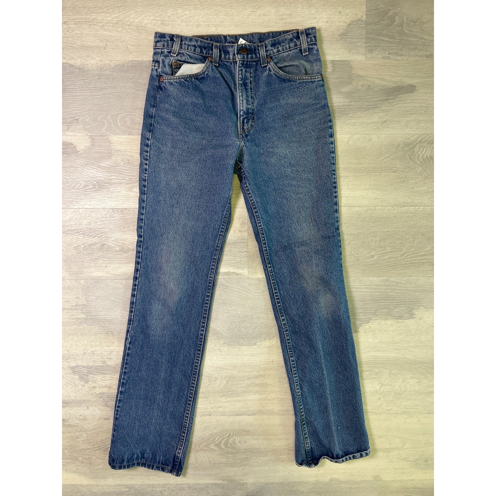Levi's Blue Denim Stone Wash Straight Leg Jeans 5-Pockets Women's Size 31/32