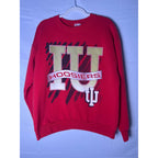 Hanes IU Indiana Hoosiers Red Crewneck Pullover Sweatshirt Women's Size Large