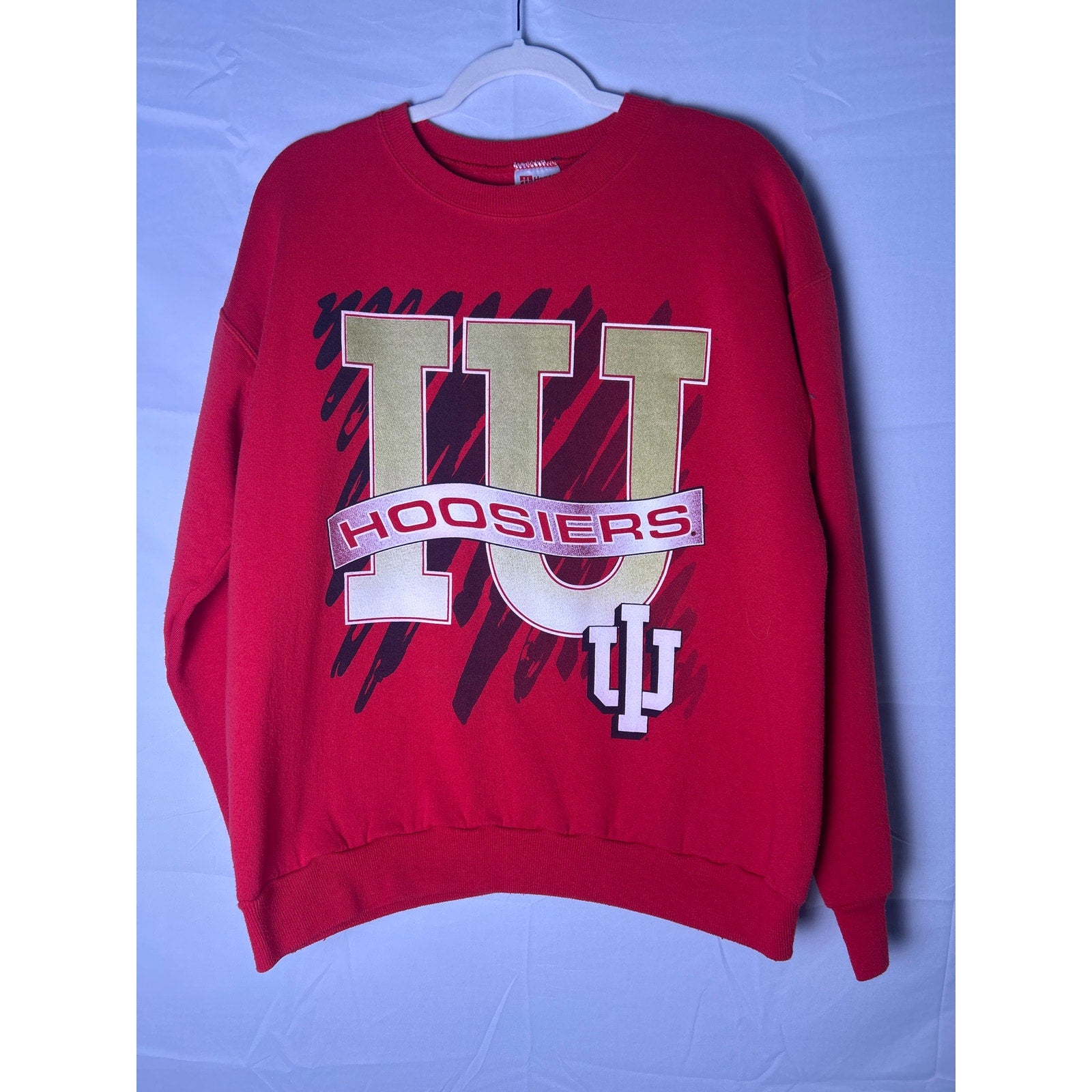 Hanes IU Indiana Hoosiers Red Crewneck Pullover Sweatshirt Women's Size Large