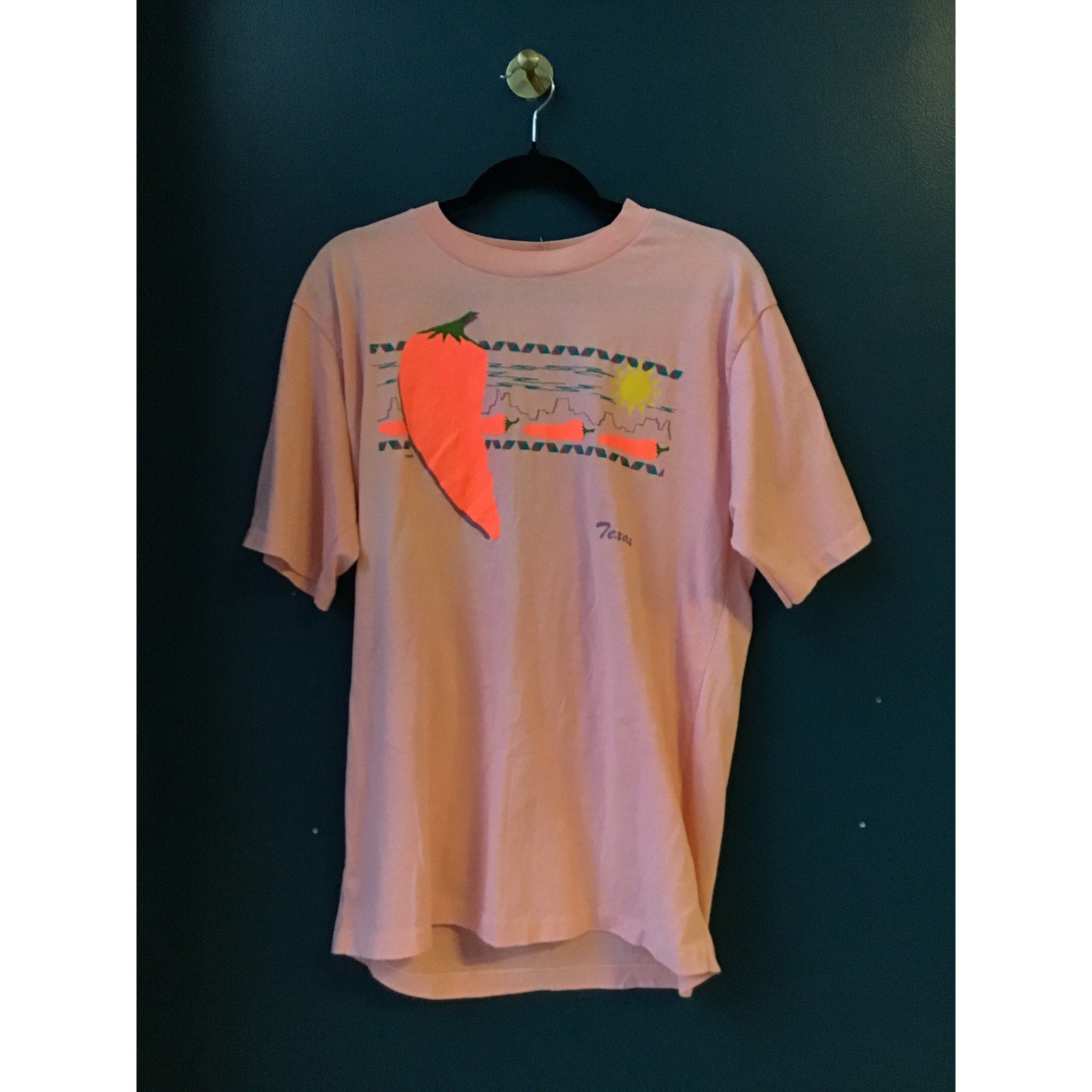 Texas Destination Chili Graphic Print Short Sleeve T-shirt Men's Size XL