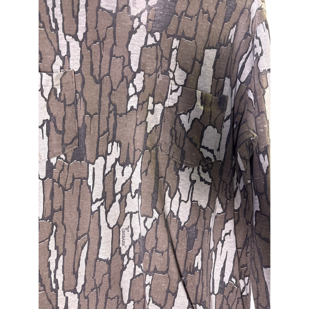 Realtree Brown Camouflage Double Pocket Long Sleeve Shirt Men's Size Large