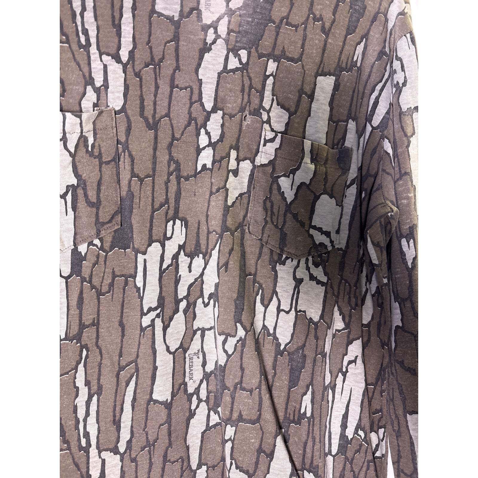 Realtree Brown Camouflage Double Pocket Long Sleeve Shirt Men's Size Large