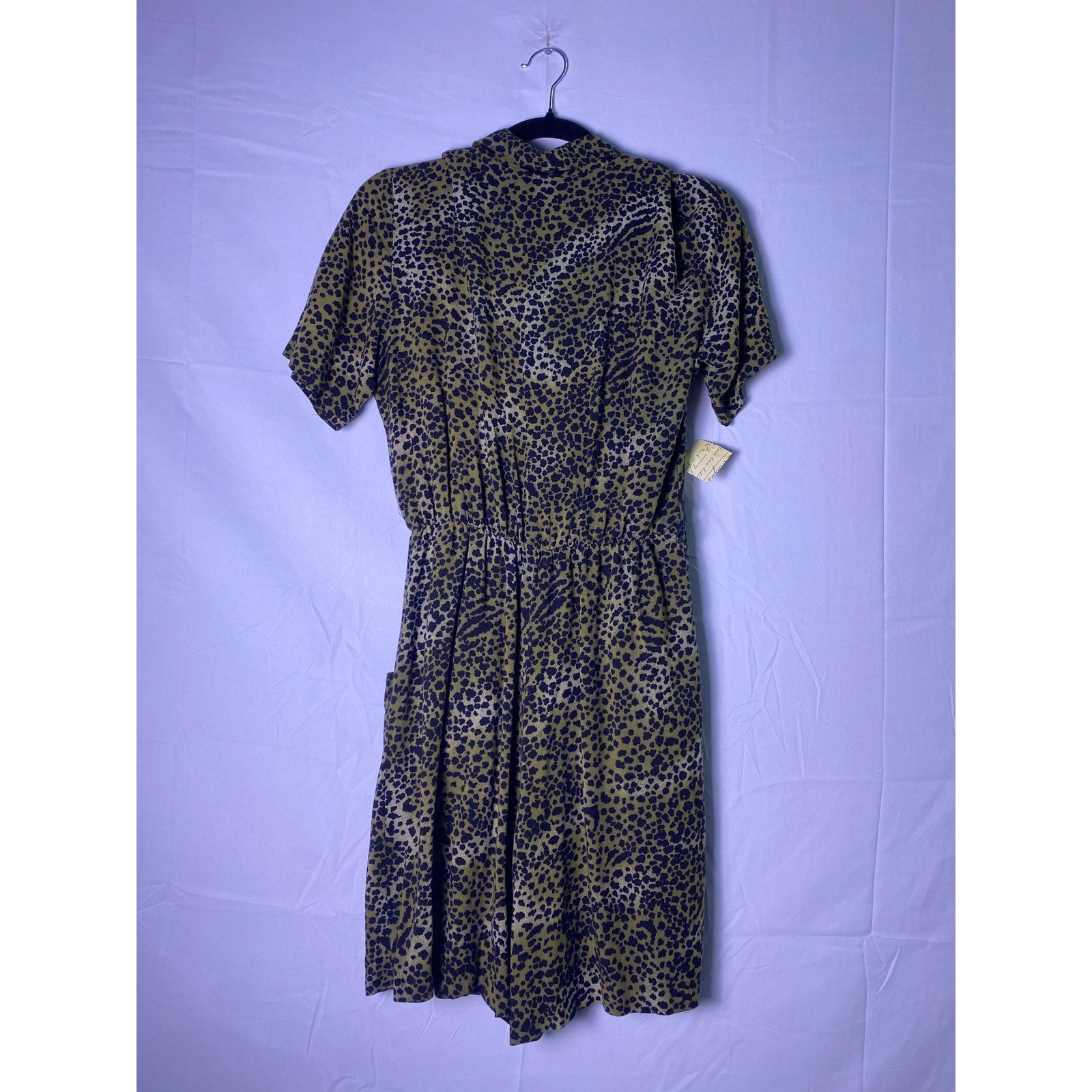 Vintage 80s-90's Women's RJ Stevens Cheetah Print Romper Green Black Women's 8