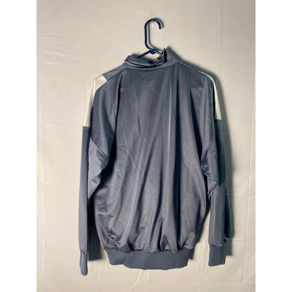 Winston Vintage Full Zip Track Jacket Sports Style Logo Gray Blue Men's Large
