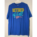 Vintage Hanes Retired of it All Graphic Print Blue T-shirt Men's Size XL