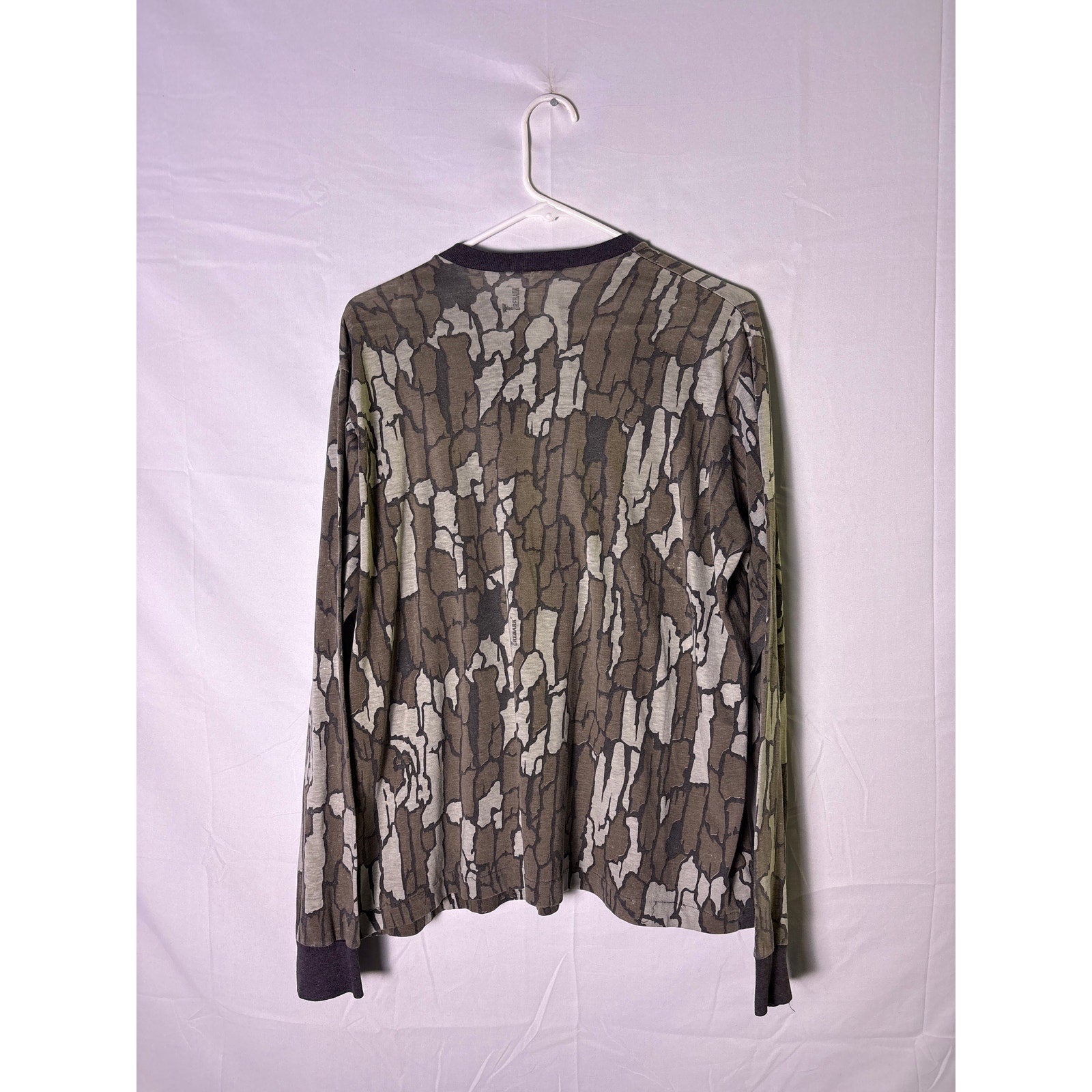 Realtree Brown Camouflage Double Pocket Long Sleeve Shirt Men's Size Large