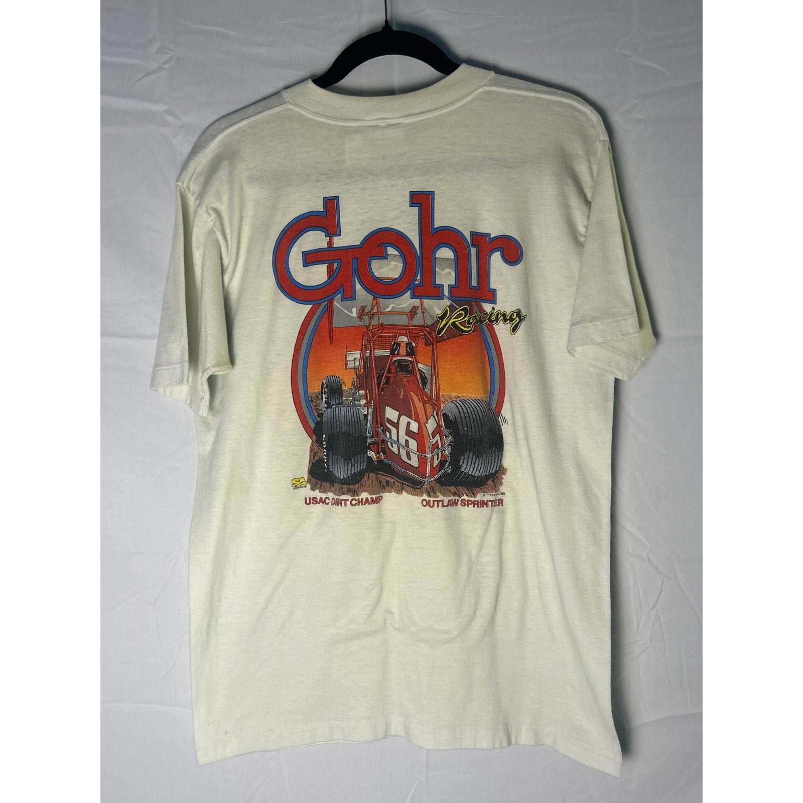 Kenny Jacobs 56 Sprint Car Beer Wagon vintage Gohr Racing Shirt Men's Size XL