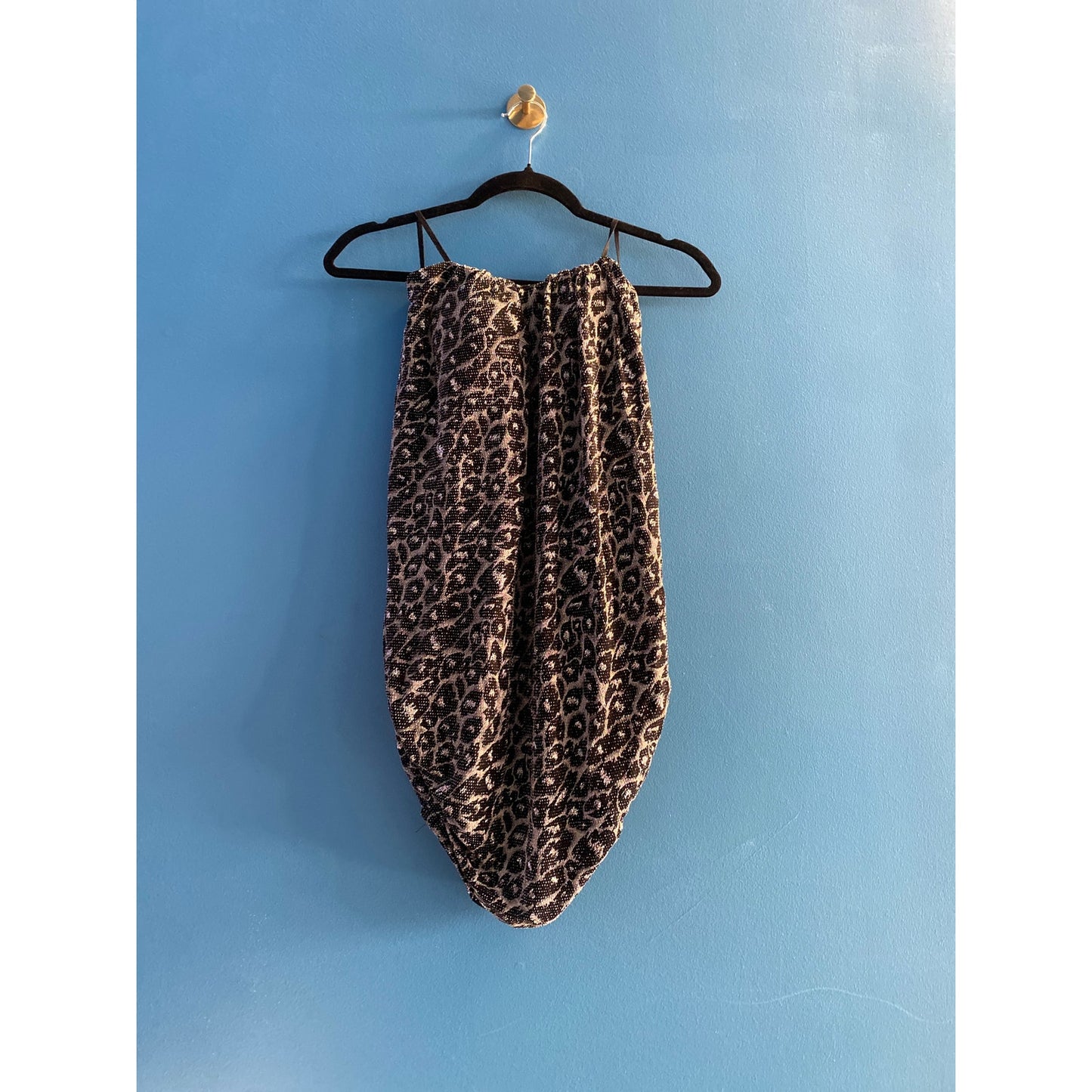 Y2K Fashion Magazine Sleeveless Top/Mini Dress Animal Print Women's Size Small