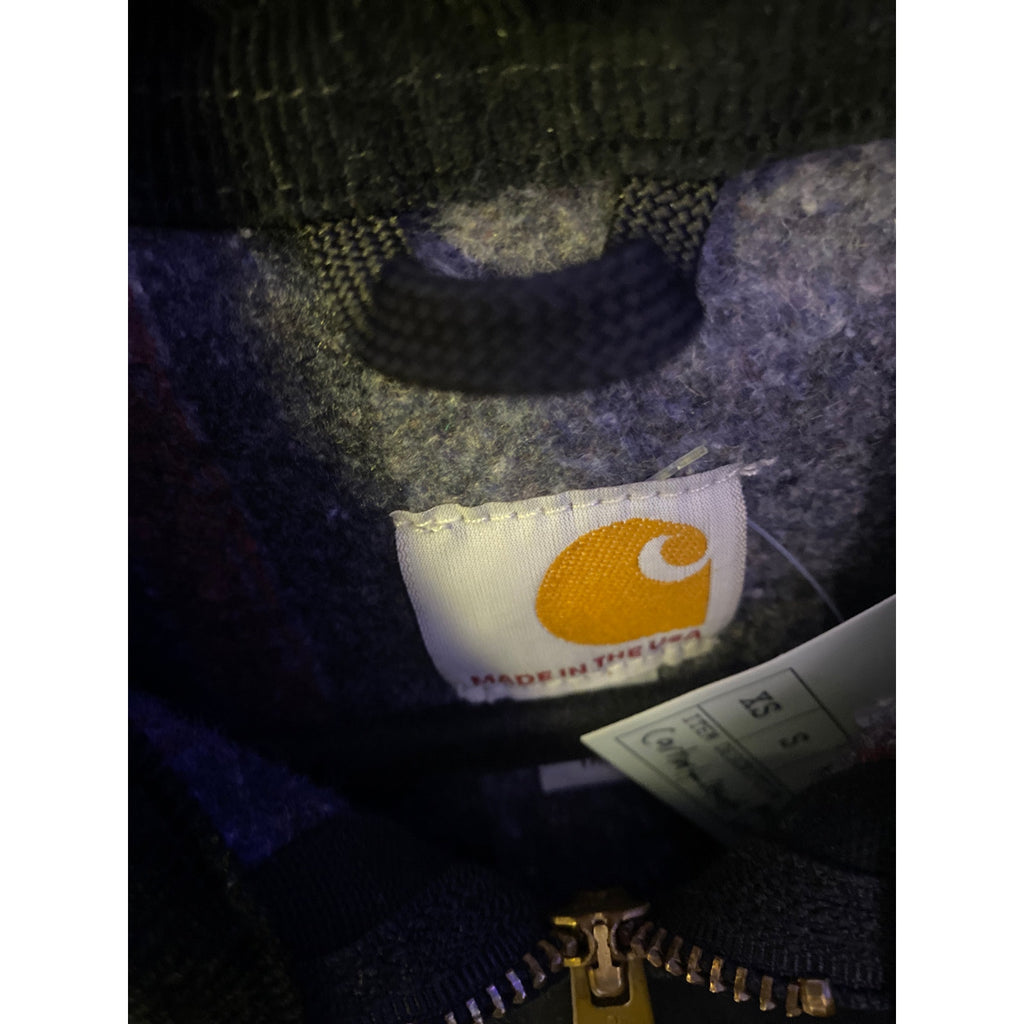 Carhartt Detroit Jacket Black Zip Pocket Blanket Lived Full Zip Men's Size XL
