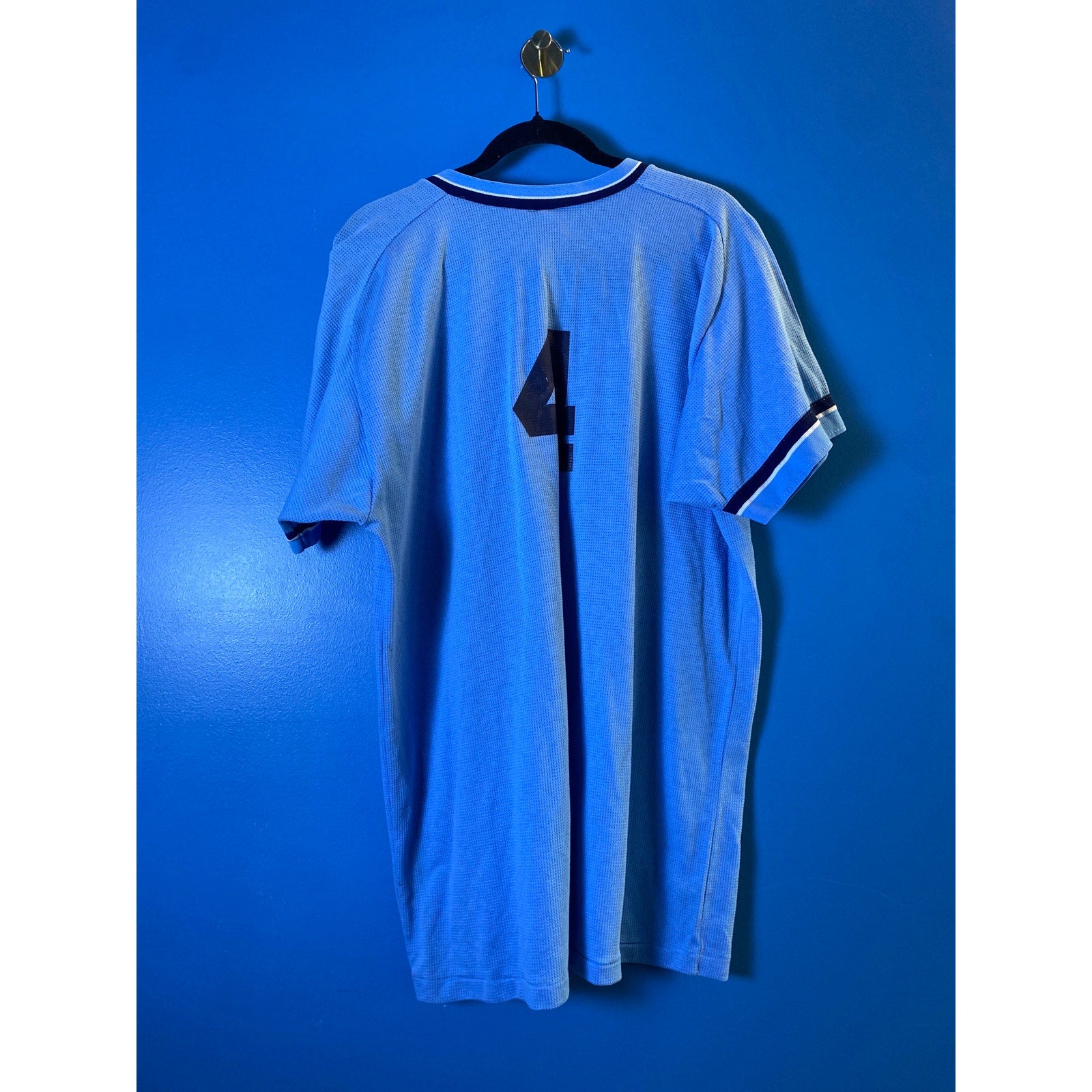 Vintage 80's BIKE Schneider Engineering Black Blue V-neck Jersey Shirt Size XXL