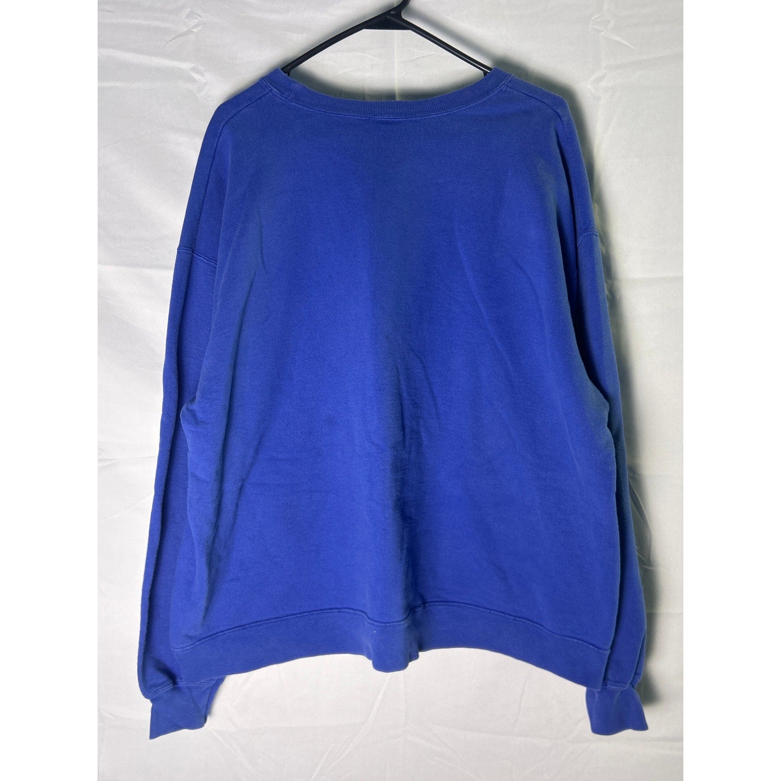 Hanes JESUS Let Him Give You a Hand Blue Crew Neck Sweater Men's Size XL